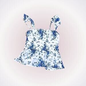 Miami Blue Floral Tank Top | Sz S